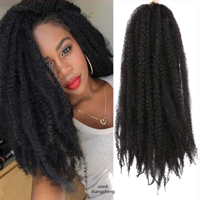 Ponytail perika s Afro kinky kovrčavim dreadlockama, termički otporna sintetička vlakna, model Big Caterpillar