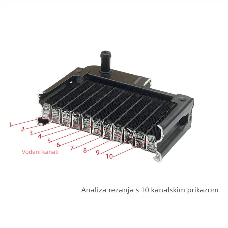 Aluminijski vodeno hlađeni radiator za industrijske računala, disipacija topline kroz cijevi