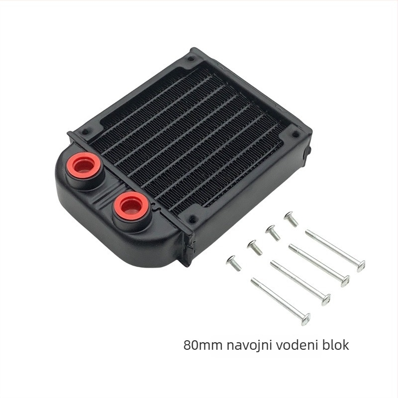 Aluminijski vodeno hlađeni radiator za industrijske računala, disipacija topline kroz cijevi