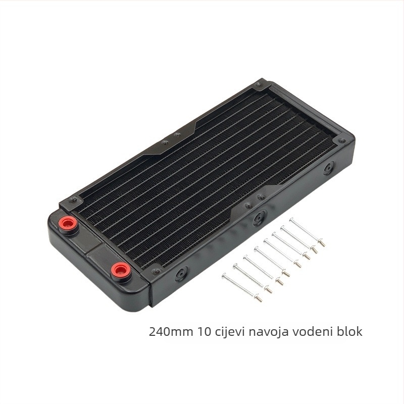 Aluminijski vodeno hlađeni radiator za industrijske računala, disipacija topline kroz cijevi
