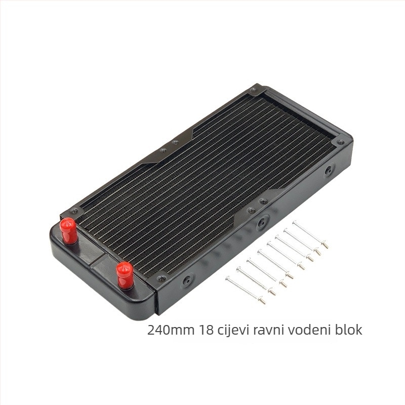 Aluminijski vodeno hlađeni radiator za industrijske računala, disipacija topline kroz cijevi