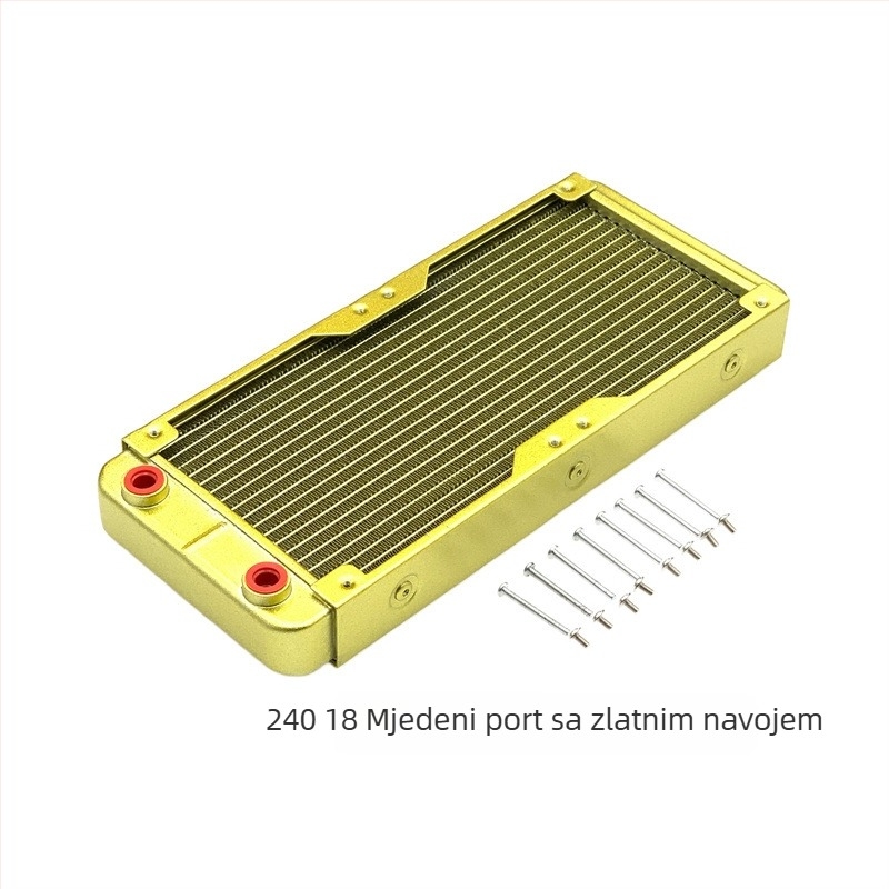 Aluminijski vodeno hlađeni radiator za industrijske računala, disipacija topline kroz cijevi