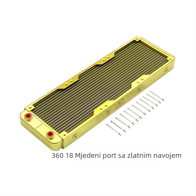 Aluminijski vodeno hlađeni radiator za industrijske računala, disipacija topline kroz cijevi