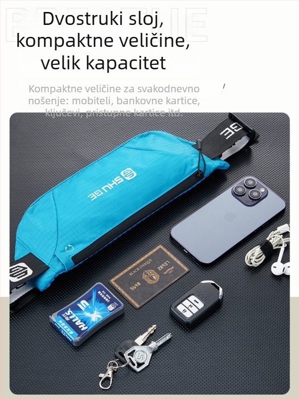 Sportska torbica za struk, lagana i prozračna najlonska, velika kapaciteta, unisex, za outdoor trčanje