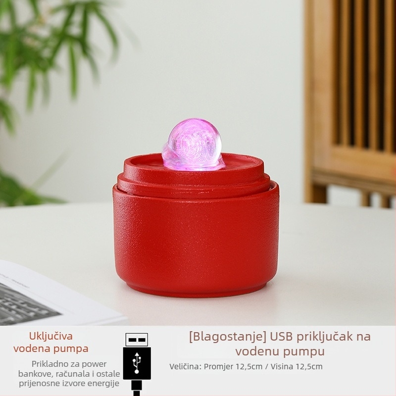 Keramička stolna fontana s obojenom površinom, cirkulacija vode, Novi kineski stil