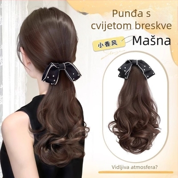 Paruka za rep Clip-in Pear Blossom Curl — velike valovi, tkanina konstrukcija, materijal visoko temperaturna svila, model Clip-in Pear Blossom Curl, nije farbiva