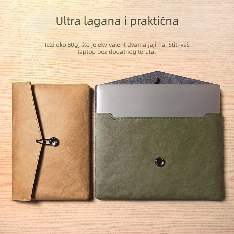 Unutarnja torbica za laptop s DuPont papirnim linerom – lagana zaštitna torbica kompatibilna s MacBook Pro, MacBook Air i drugim modelima
