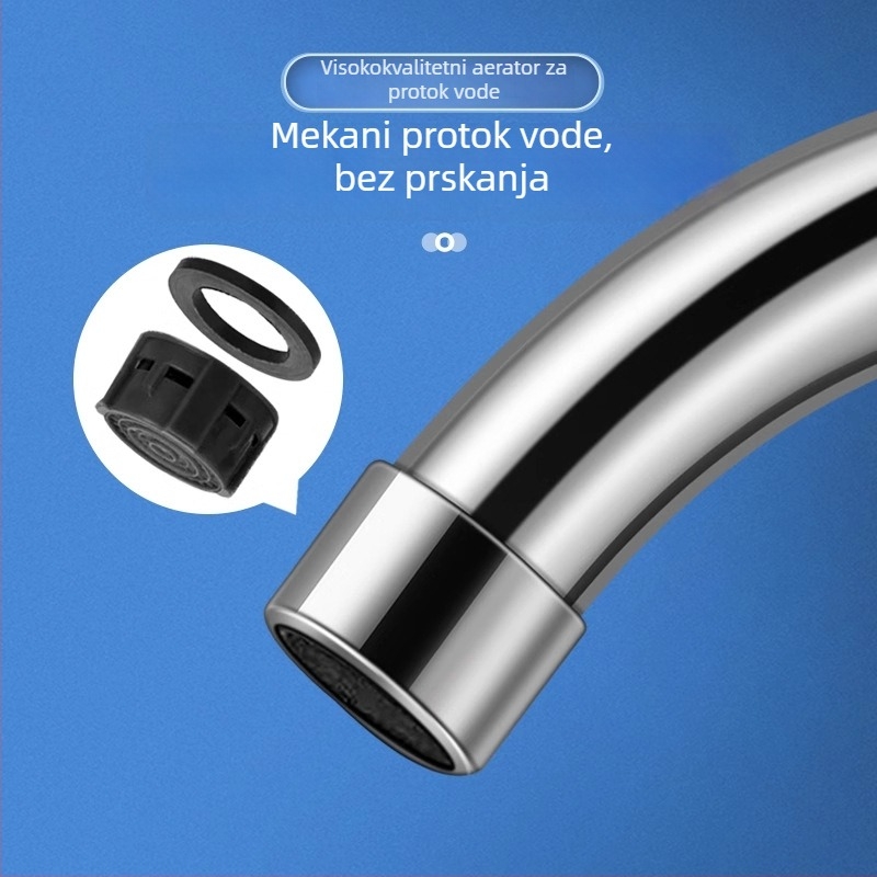 Kuhinjska slavina s keramičkim kartridžom, jednostruki dizajn, moderni minimalistički stil, Carpenter Ding