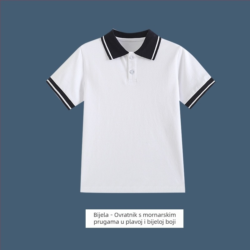 Polo majica za školsku uniformu (pamuk; unisex; ljeto 2025; za srednjoškolce preko 8 godina)