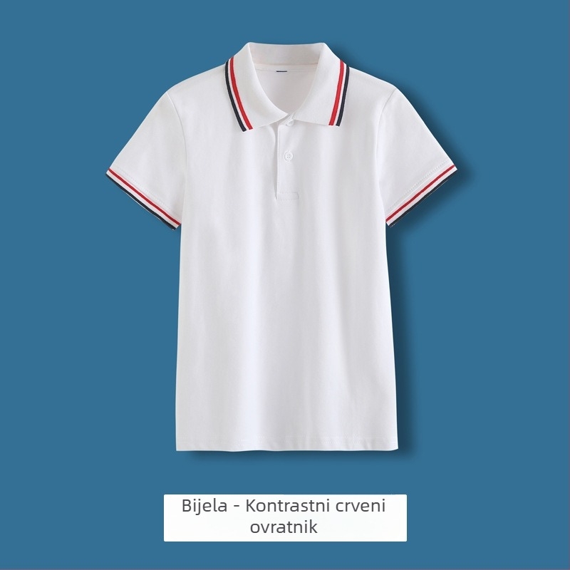 Polo majica za školsku uniformu (pamuk; unisex; ljeto 2025; za srednjoškolce preko 8 godina)