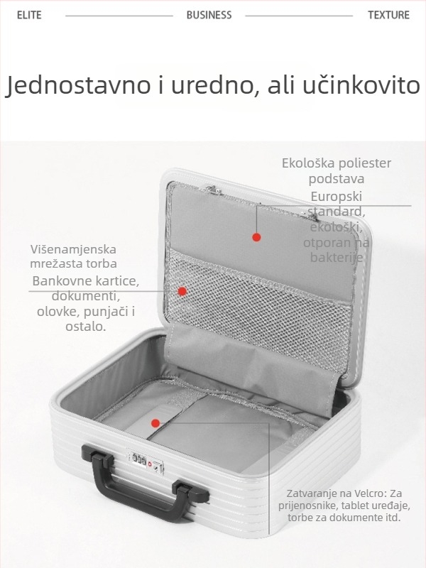 Torba za laptop RIGHT HAND LUGGAGE - vodootporna, ultra lagana, protiv krađe, prugasti uzorak, poliester podstava