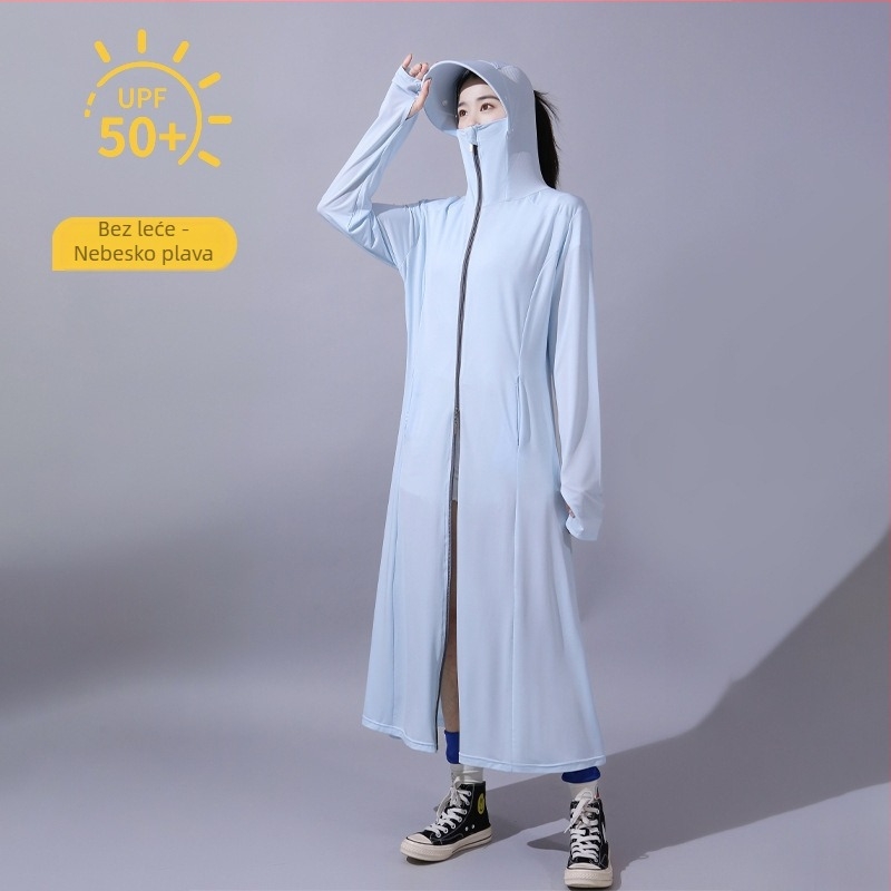 Dugi ženski kardigan s UV zaštitom, prozračan, brzo-sušeći, poliester
