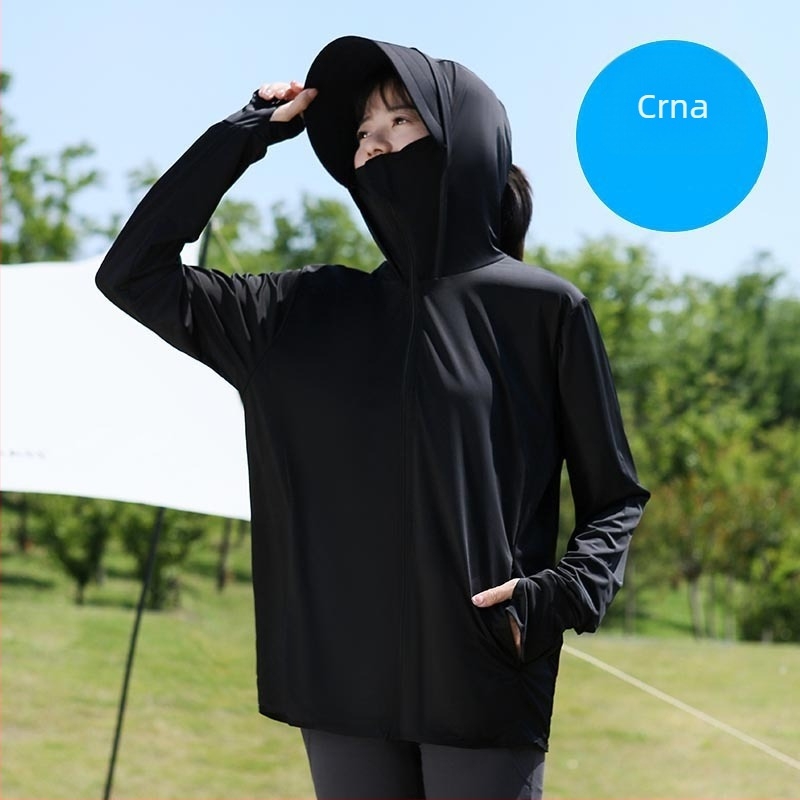 Kapuljačna vanjska jakna za zaštitu od sunca, prozračan najlon 81-95% za ribolov