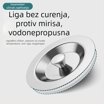 Dop za kuhinjski sudoper od nehrđajućeg čelika, univerzalna prilagodba, standardni model, moderni minimalistički dizajn