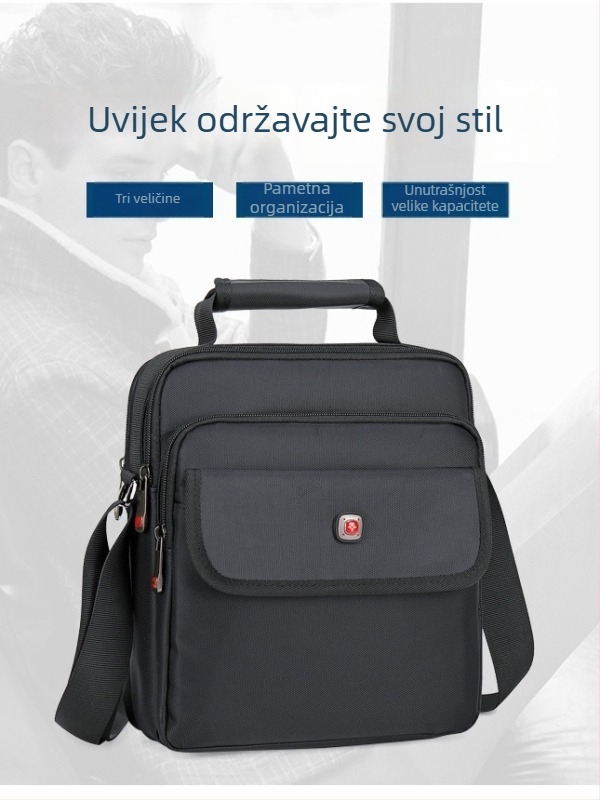 Swiss Army Knife poslovna torba – Oxford platno, jednobojna, podstava od najlona, vodootporna i otporna na habanje, otporna na rezanje, za poslovna putovanja