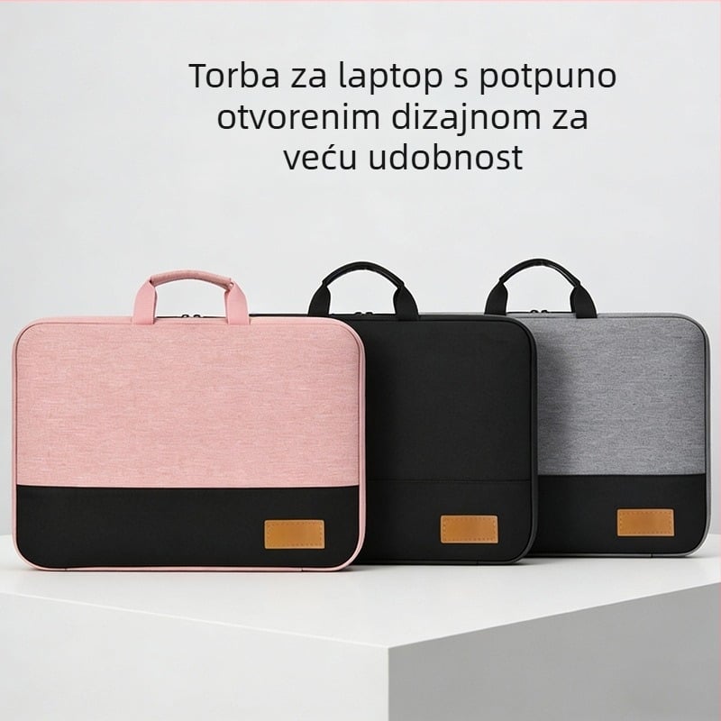 Torba za prijenosno računalo s potpuno otvorenim dizajnom – prozračan Oxford materijal, stil aktovke za prijenosna računala, unisex, Junda luggage