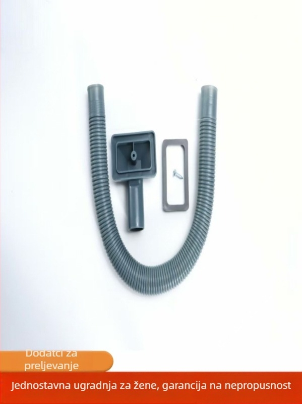 Cijev odvodnje za kuhinju s integriranim S-oblikom, bez alata, materijal PP/PE, kompatibilna s odvodom za jedan i dva otvora