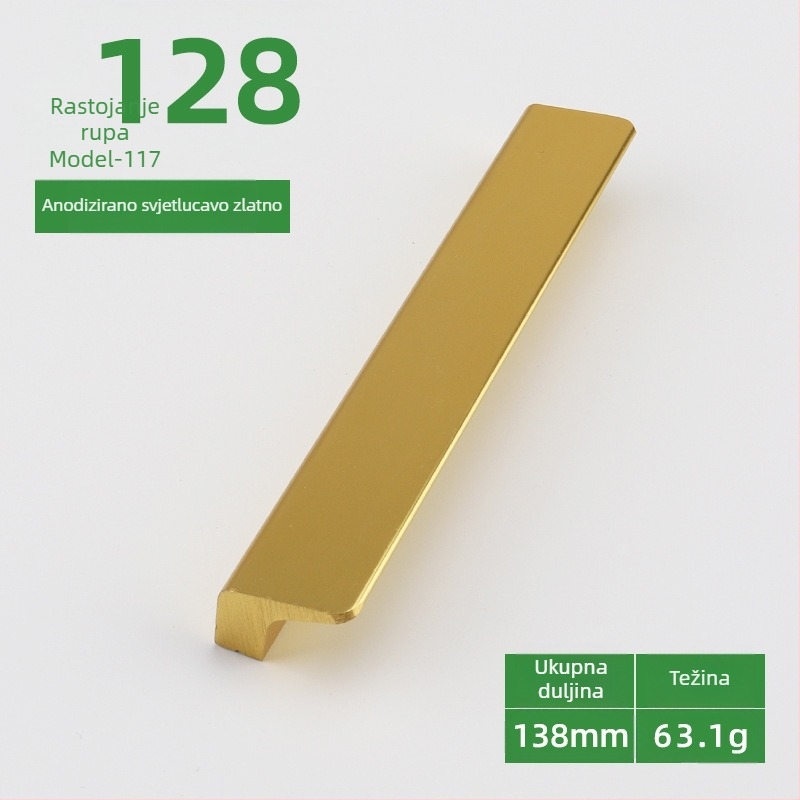 Ručka za ormar od aluminijskog legura, kovana, sfernog oblika, površinska ugradnja, model Betsy 117