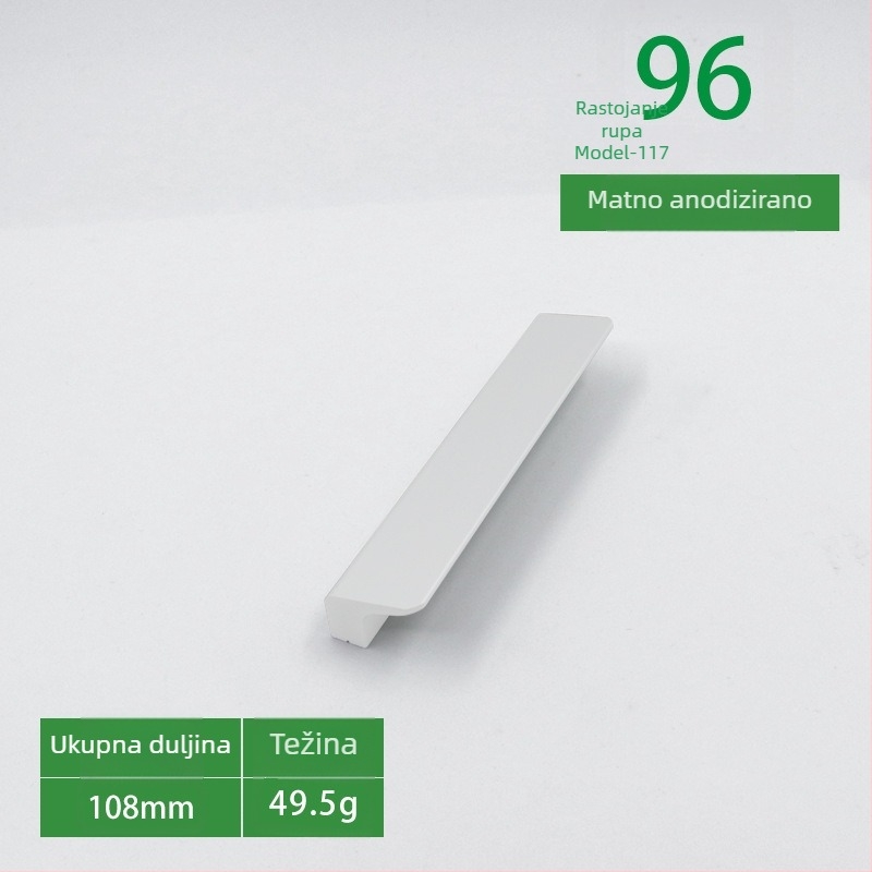 Ručka za ormar od aluminijskog legura, kovana, sfernog oblika, površinska ugradnja, model Betsy 117