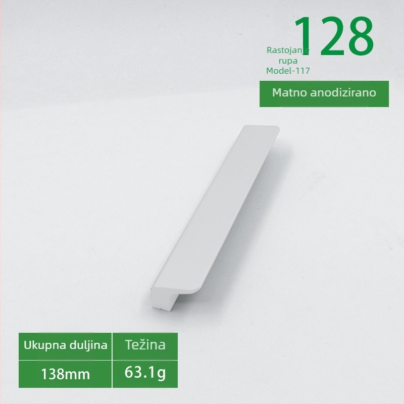 Ručka za ormar od aluminijskog legura, kovana, sfernog oblika, površinska ugradnja, model Betsy 117