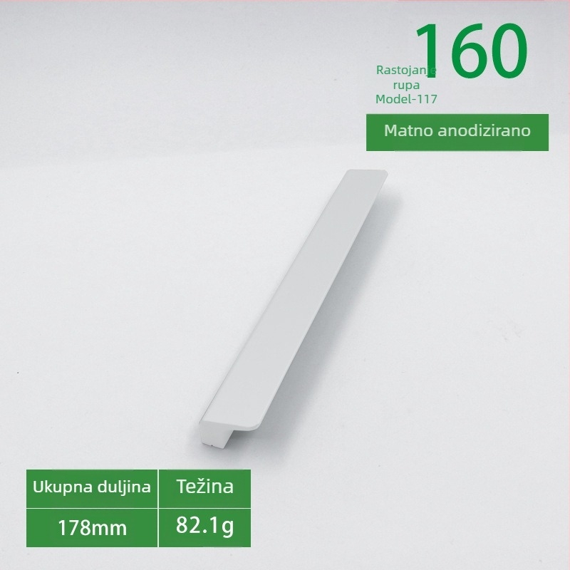 Ručka za ormar od aluminijskog legura, kovana, sfernog oblika, površinska ugradnja, model Betsy 117