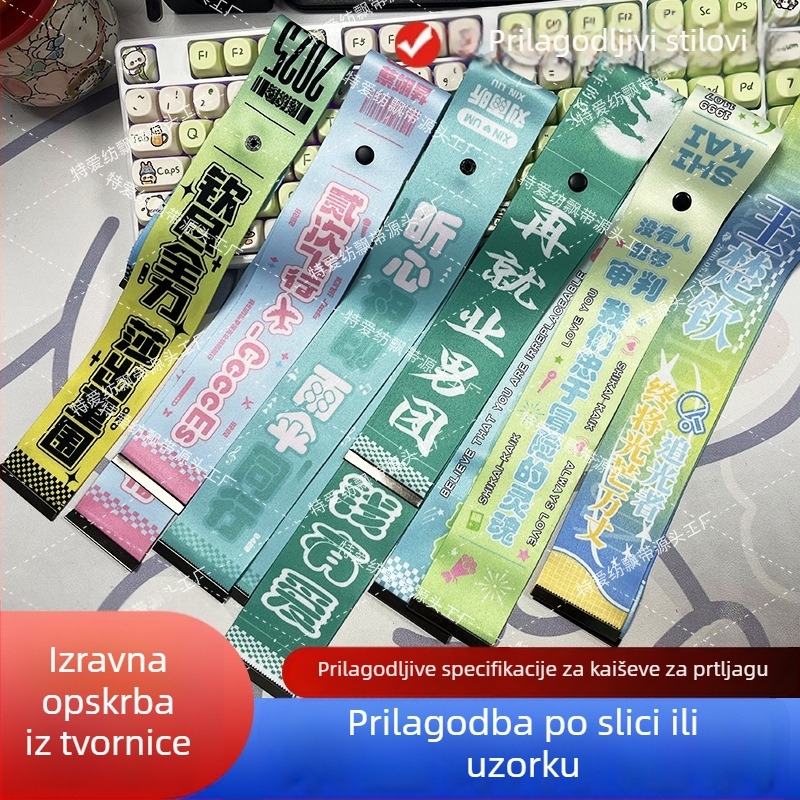 Remen za kufor s privjeskom - toplinski prijenos; DIY; sprječavanje gubitka