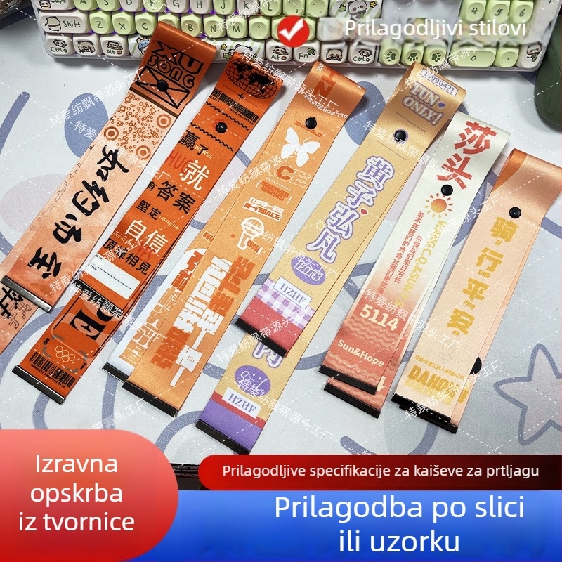 Remen za kufor s privjeskom - toplinski prijenos; DIY; sprječavanje gubitka