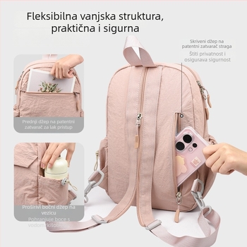 Ženska torbica za tablet za vanjska putovanja - lagana, vodootporna najlonska torba s remenom preko tijela