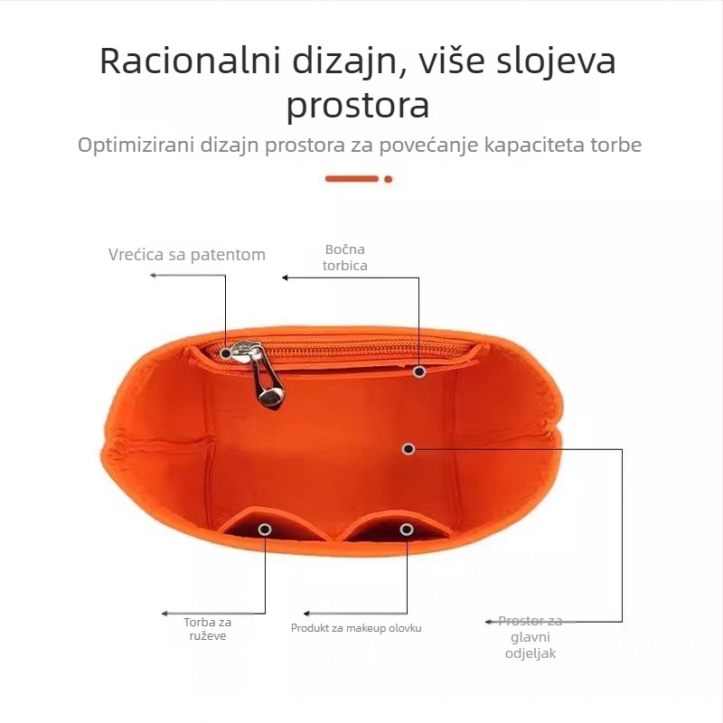 Unutarnja torba za košaru – materijal bez pamuka, sklopiva, japanskog stila; za garderobu i donje rublje