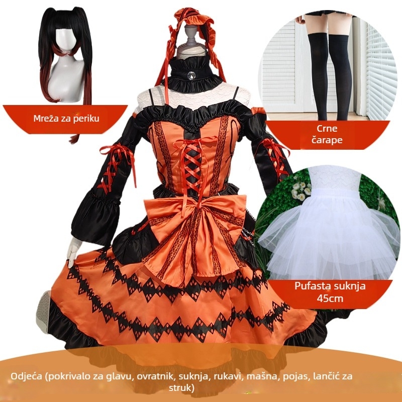 Tao Man Lolita Gothic haljina princeze za anime igre – žene, glavni materijal: poliester, 75% sadržaj