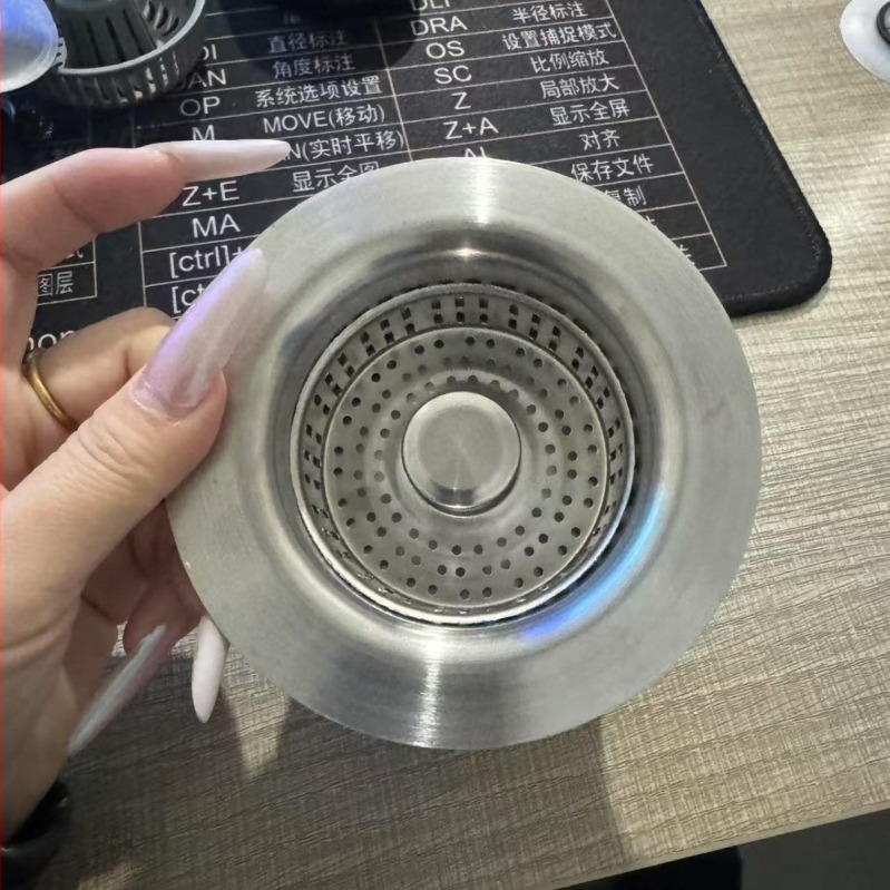 Tapa za odvod kuhinjskog sudopera s filtrim i košarom, plastična, modernog stila, neto težina 100 g