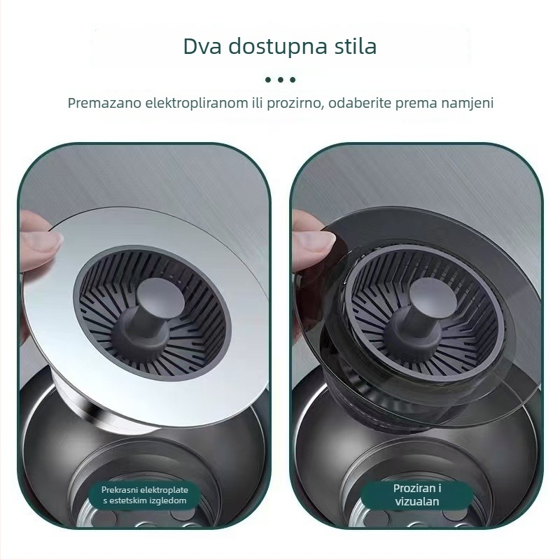 Tapa za odvod kuhinjskog sudopera s filtrim i košarom, plastična, modernog stila, neto težina 100 g
