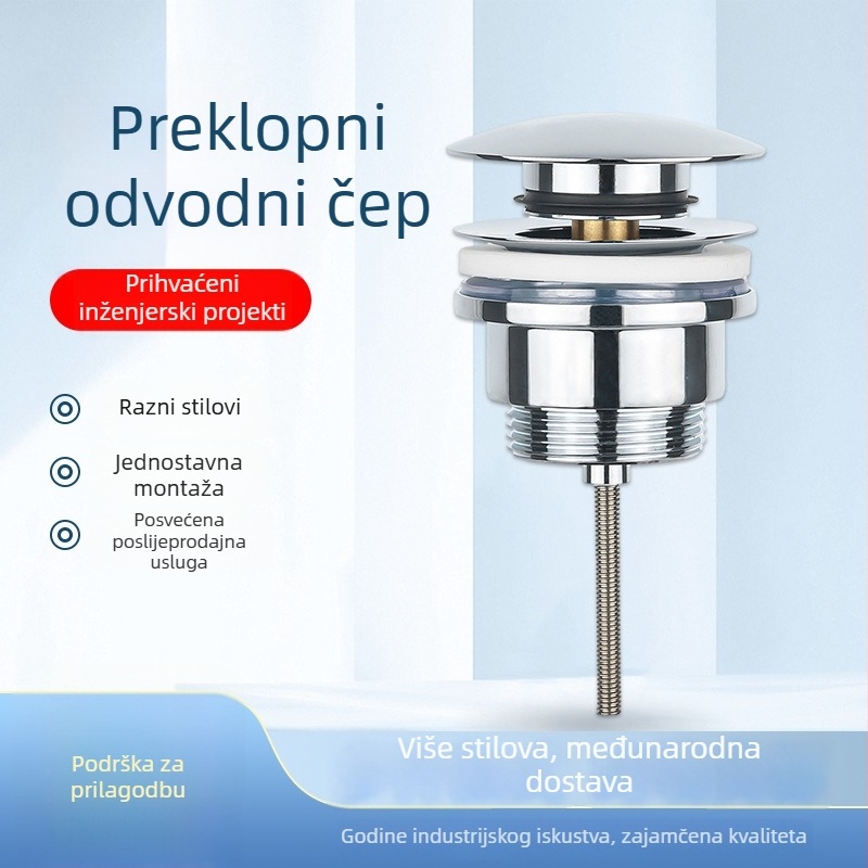 Sifon za umivaonik – bakreni, Bounce tip, model 1 1/4, marka CNLW