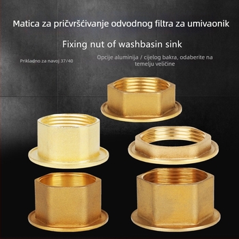 Matica za pričvršćivanje odvodnje umivaonika, bakrena, okretno-fiksni tip, XP-203, Xiongpin