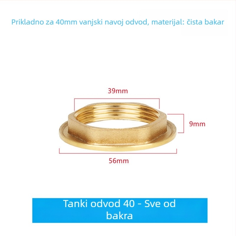 Matica za pričvršćivanje odvodnje umivaonika, bakrena, okretno-fiksni tip, XP-203, Xiongpin