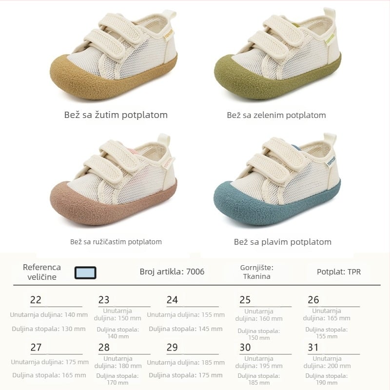 TOPSTAR Dječje mrežaste tenisice sa Velcro kopčom, prozračne sandale za dječake i djevojčice, unutarnje cipele, model 7006
