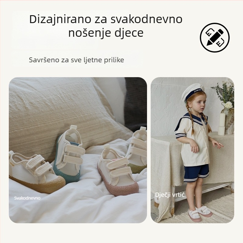 TOPSTAR Dječje mrežaste tenisice sa Velcro kopčom, prozračne sandale za dječake i djevojčice, unutarnje cipele, model 7006