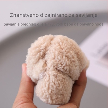 Zimske bebe cipele s flis podstavom, cipele za prve korake, mekani potplat, protuklizno, 12–36 mjeseci