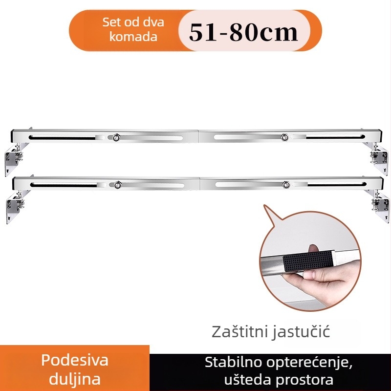 Podržna skoba ispod sudopera od nehrđajućeg čelika, križna šipka, model 8954, neto težina 2000 g, moderni minimalistički stil