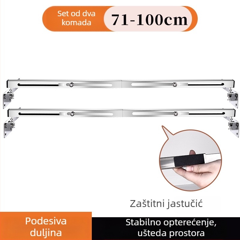 Podržna skoba ispod sudopera od nehrđajućeg čelika, križna šipka, model 8954, neto težina 2000 g, moderni minimalistički stil