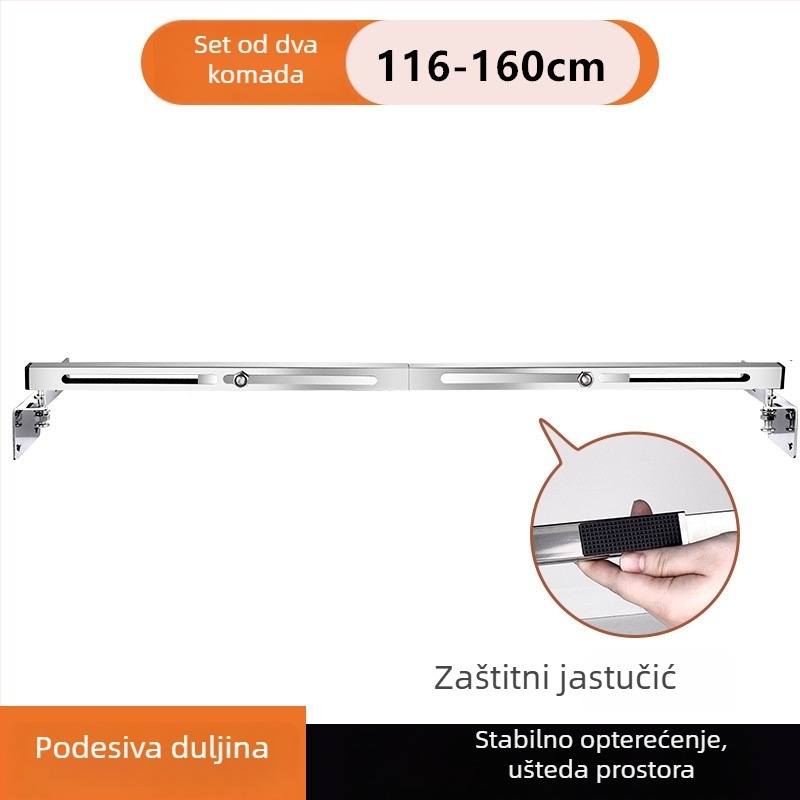 Podržna skoba ispod sudopera od nehrđajućeg čelika, križna šipka, model 8954, neto težina 2000 g, moderni minimalistički stil