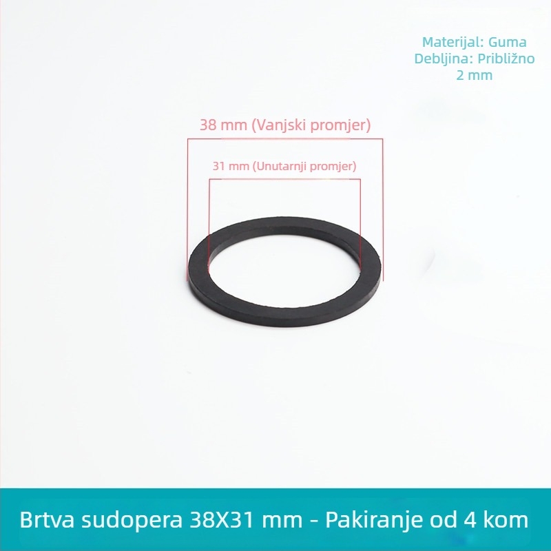 Brtvilo za odvod kuhinjskog sudopera – gumeni brtveni prsten, model Rubber Gasket, art. broj F7758J9JTT7H68