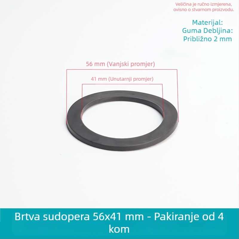 Brtvilo za odvod kuhinjskog sudopera – gumeni brtveni prsten, model Rubber Gasket, art. broj F7758J9JTT7H68