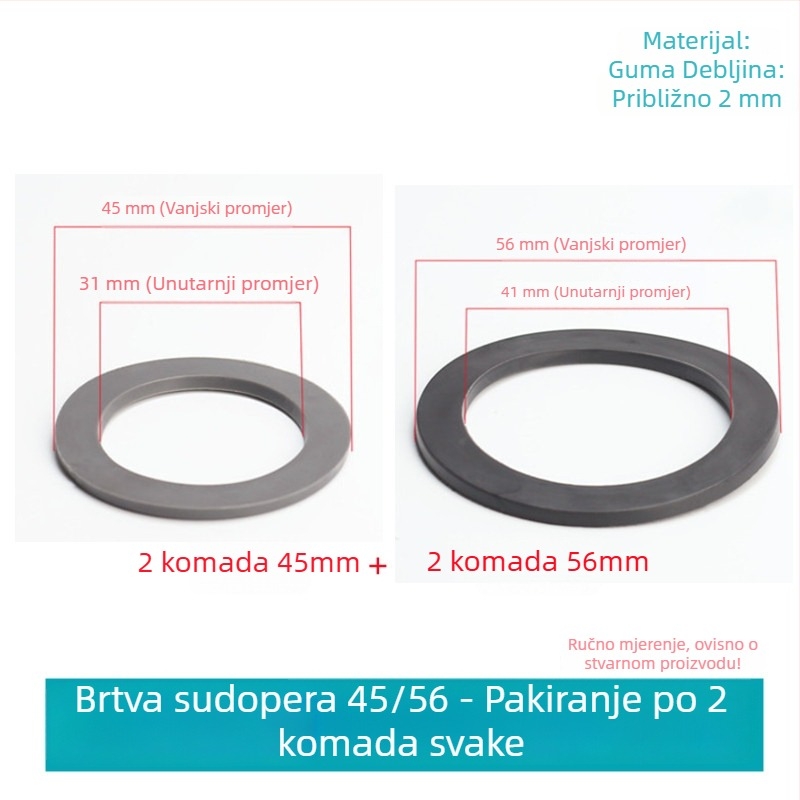 Brtvilo za odvod kuhinjskog sudopera – gumeni brtveni prsten, model Rubber Gasket, art. broj F7758J9JTT7H68