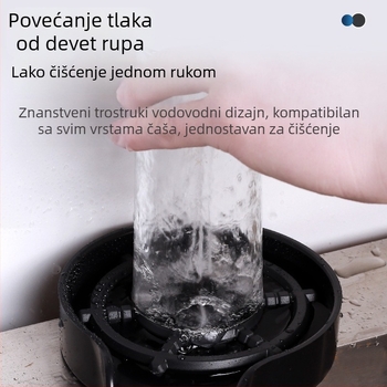 Hong Ying Komercijalni ugrađeni posuđivač čaša za sudoper — visokotlačno čišćenje čaša, model Cup Washer, materijal: potpuno plastika, težina 160 g, stil: moderni jednostavni