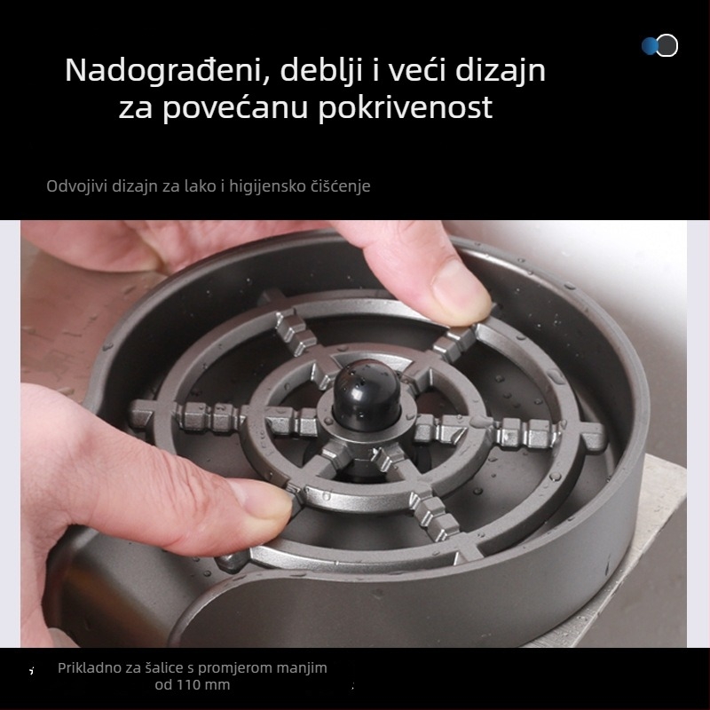 Hong Ying Komercijalni ugrađeni posuđivač čaša za sudoper — visokotlačno čišćenje čaša, model Cup Washer, materijal: potpuno plastika, težina 160 g, stil: moderni jednostavni