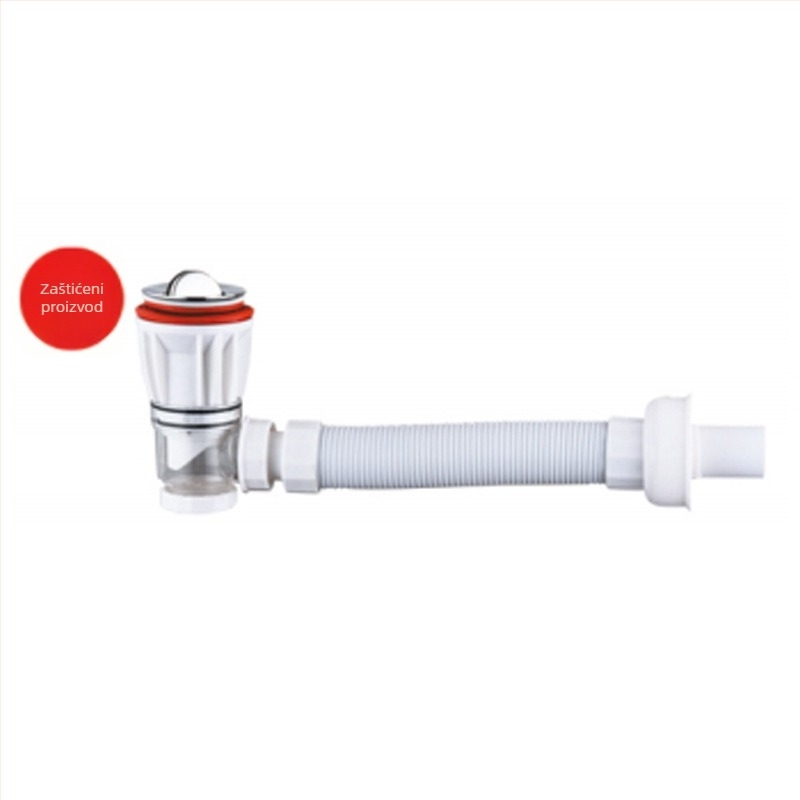 Odvod za umivaonik – Model 2-28, Materijal: ABS + bakar, Oblik: S-krivulja, Vrsta: Bounce, Marka Safe Water