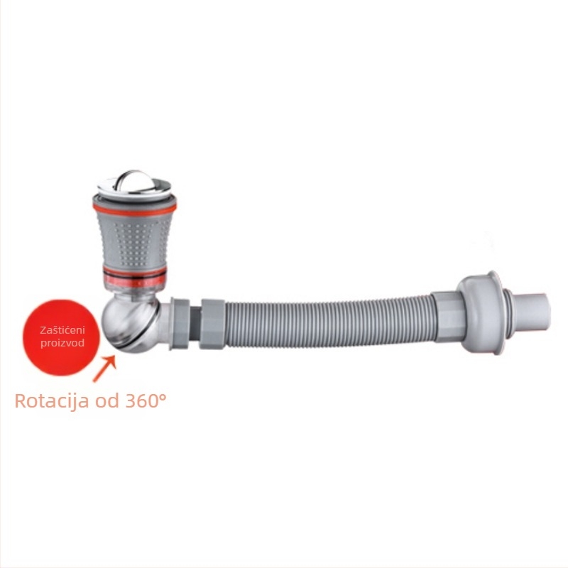 Odvod za umivaonik – Model 2-28, Materijal: ABS + bakar, Oblik: S-krivulja, Vrsta: Bounce, Marka Safe Water