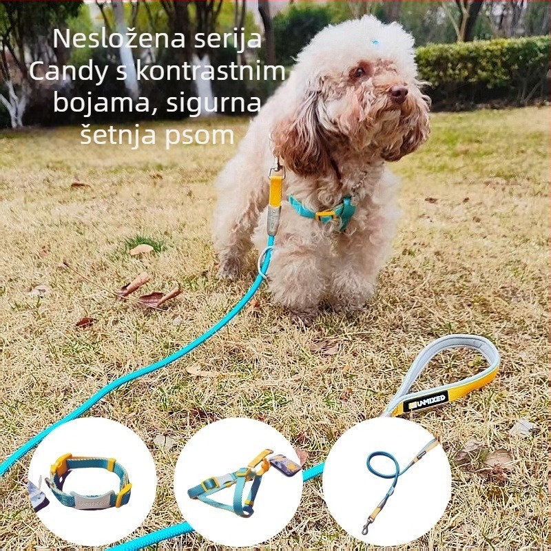 Set za pse: kaiš i prsni pojas | Poliester, Porijeklo: Zhejiang, Kategorija: užad za kućne ljubimce, Brend: UNMIXED, Pakiranje: 50 kom