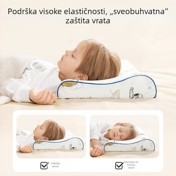 Beptides dječji jastuk od prirodnog lateksa za djecu i bebe, pravokutnog oblika, jezgra od čistog pamuka, sadržaj lateksa preko 90%, težina 1–2 kg